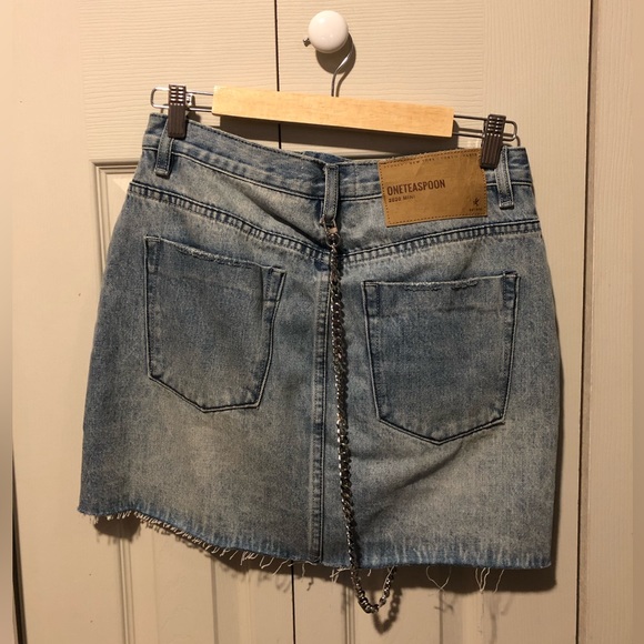 NWT Free People ONETEASPOON 2020 Mini Skirt with Chain - Picture 7 of 12